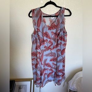 Cabi blue and red floral dress